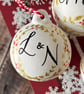 Personalised Ceramic Christmas Bauble, Christmas Tree Decoration 
