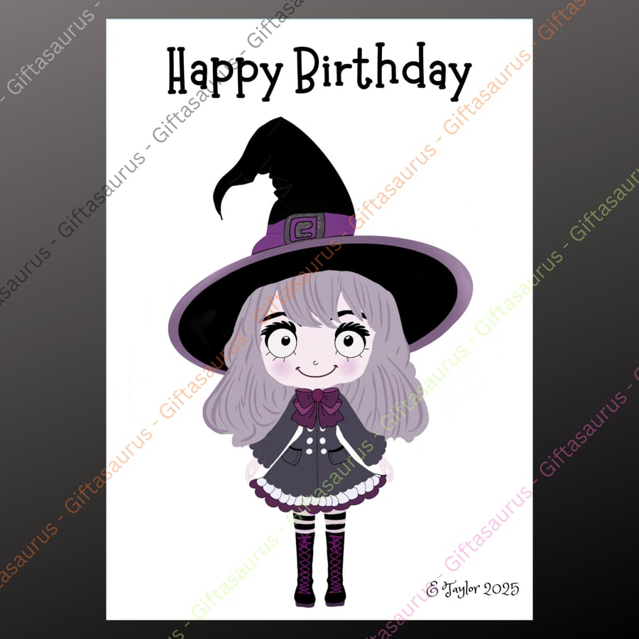 Personalised Birthday Card Plantable Seeded Wiccan Pagan Witch Witchy Gothic