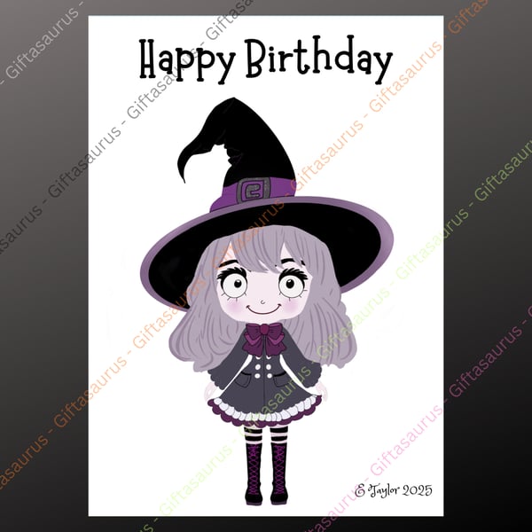 Personalised Birthday Card Plantable Seeded Wiccan Pagan Witch Witchy Gothic