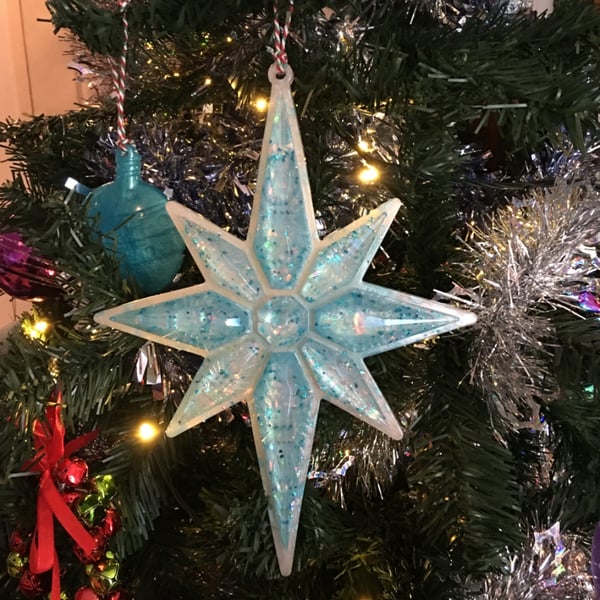 Sparkly star supersize luxury hanging decoration. 