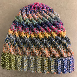 Hand Crocheted Chunky Hat with Twisted Pattern