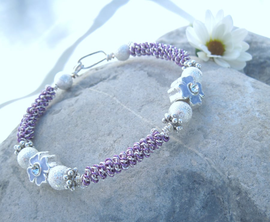 Violet and Silver Bangle