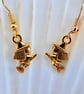 Halloween Witch On Broomstick Earrings Trick Or Treat Jewellery Free UK Delivery - Image 2