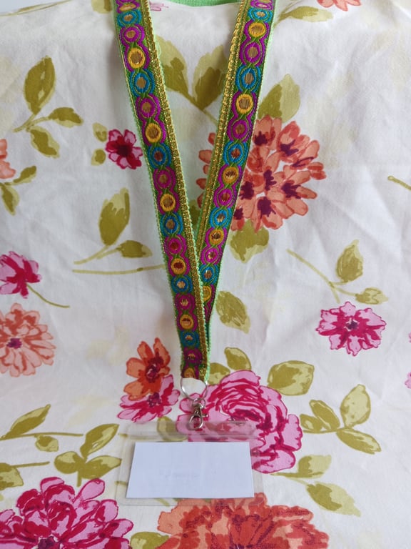 Multi Jewel Coloured Sparkly Lanyard ID Badge Key Holder Cord Strap