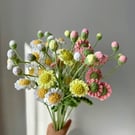 Hand Crocheted White Daisy Flowers Home Decor  Gift for Her