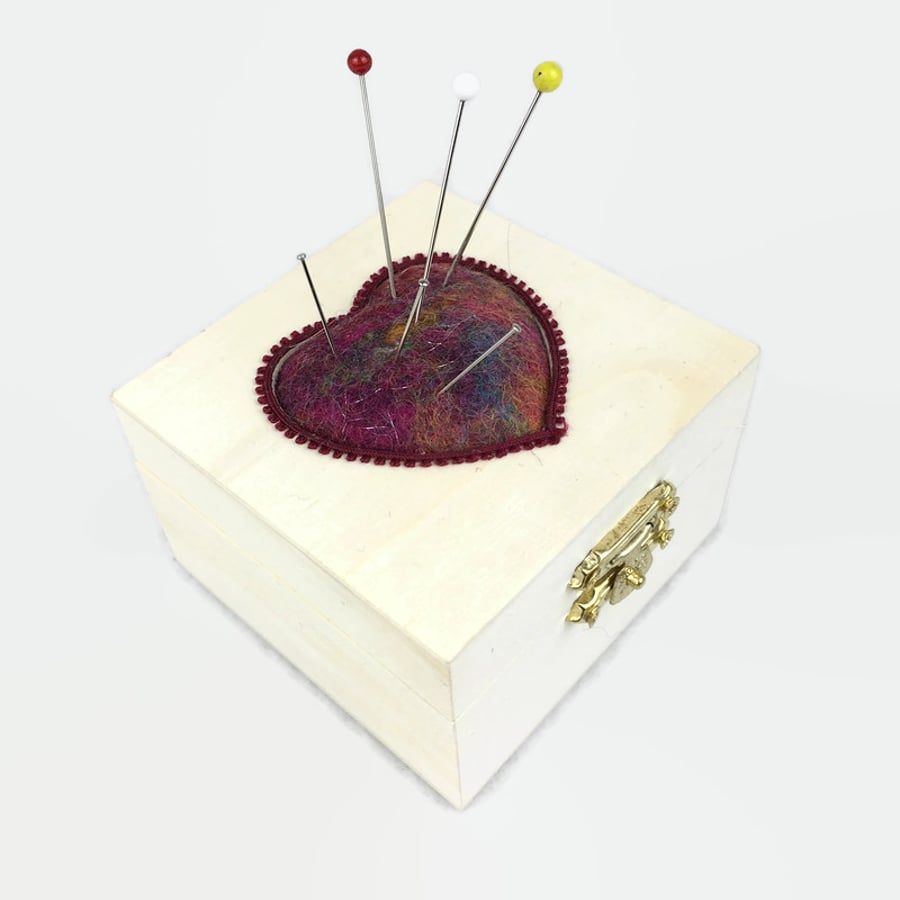 Seconds Sunday - Heart project box, sewing box ... - Folksy