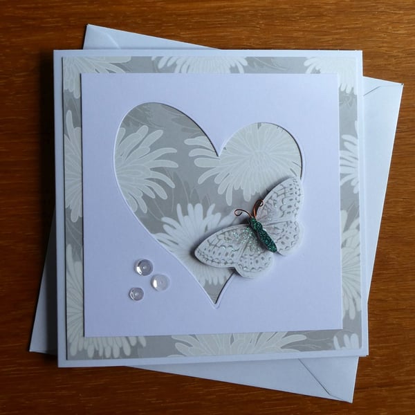 Blank Butterfly Card - Heart Aperture
