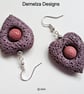 Lava Rock -Lava Stone & Mookite Earrings. - Image 2