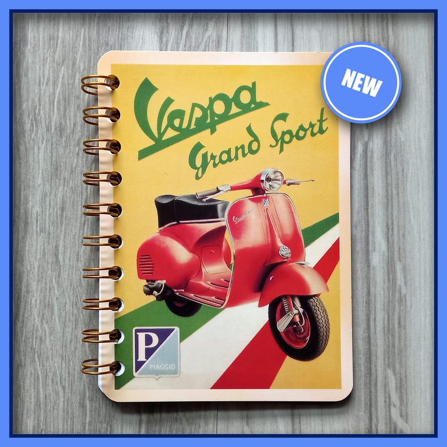 Vespa Scooter Notebook 