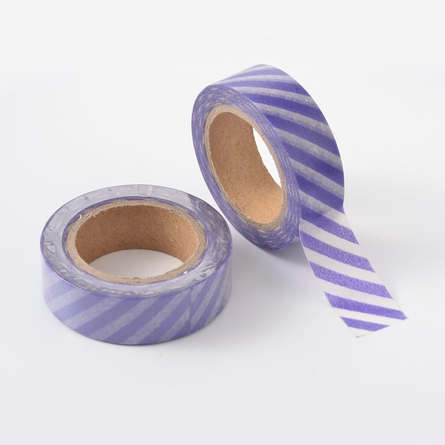 Purple Stripe, Candy stripe, Decorative Washi Tape, Cards, Crafts,Tape