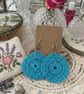 Crochet Boho Festival Earring Turquoise 