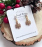 Snowflake Diamanté Drop Stud Christmas Earrings - Image 1