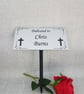 Grave cross memorial plaque Engraved Memorial Stake Grave tree Marker Cremation  - Image 3