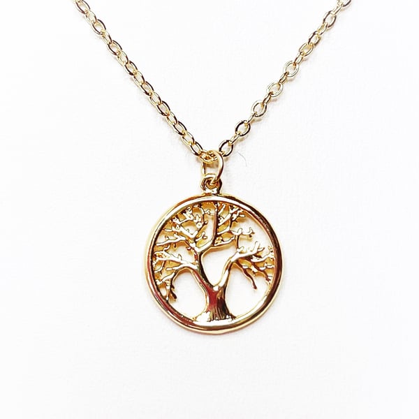 Tree of Life Necklace, 14kt Gold Filled Pendant