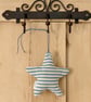 FABRIC STARFISH DECORATION - blue and white stripes - Image 6