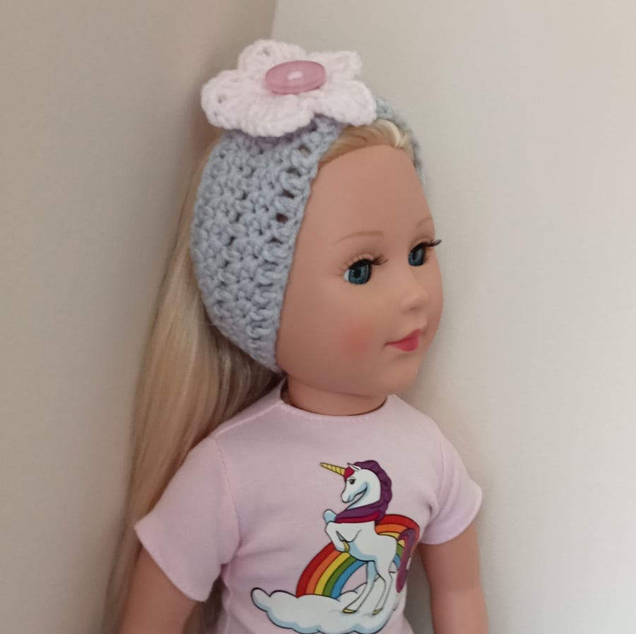 CROCHET PATTERN PDF Flower Headband for Doll