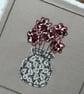 Embroidered appliqué greetings card with envelope - Image 2