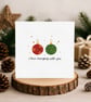 Funny Bauble Christmas Card, Christmas Pun Greeting Card, Best Friend Card - Image 2