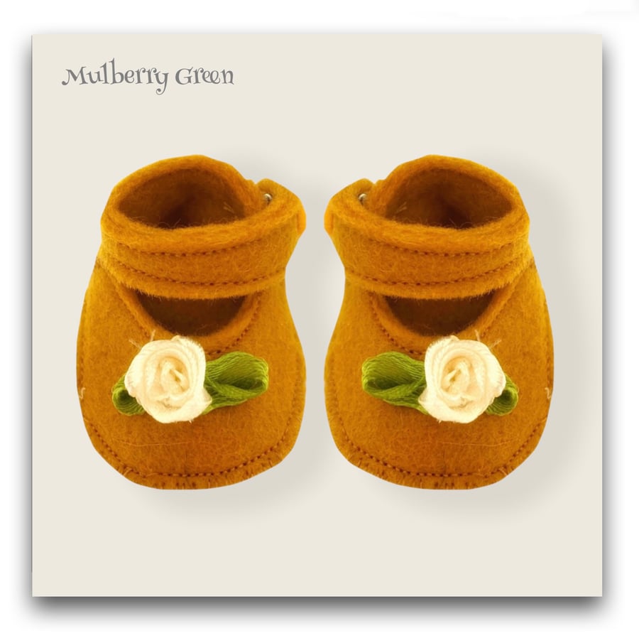 Reserved for Connor - Mustard Rosebud Shoes