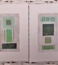 Colourful Combinations in Green Tones Handstitched Geometric Art Pictures - Image 1