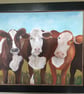 Acrylic Picture of Cows