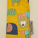 Quirky animal print glasses case. 