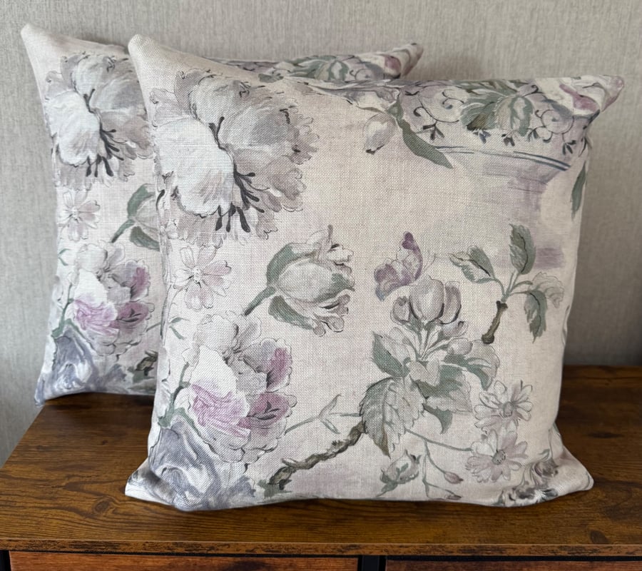 Image of Glorious Sanderson cushion covers. Set of 2. 