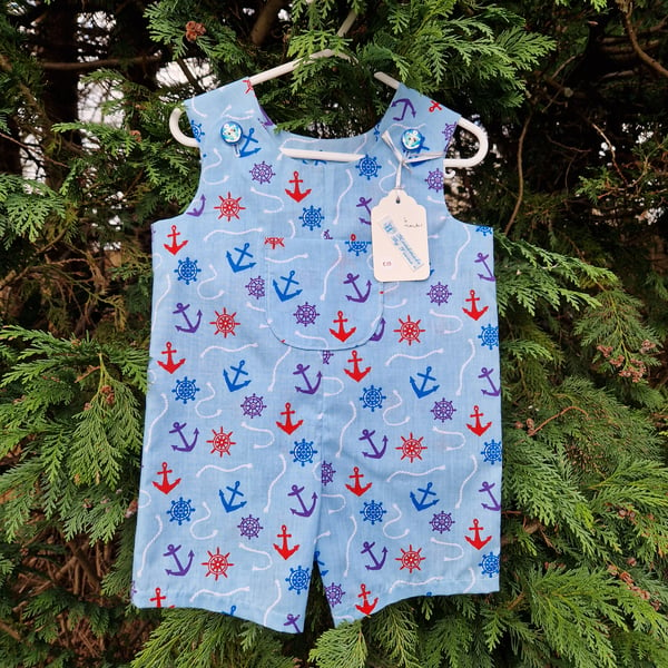 Age: 6m Blue Anchor Rompers