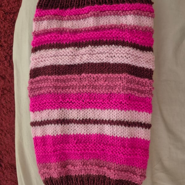 Hand knitted dog coat 