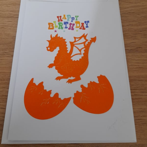 HAPPY BIRTHDAY DRAGON CARD.