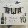 Personalised Handmade Gift Boxed Birthday Card Dad Any Age 50 60 70 80