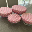 Perfectly Imperfect, Fabric Bowl Covers, Set of 4, Eco Bowl Covers