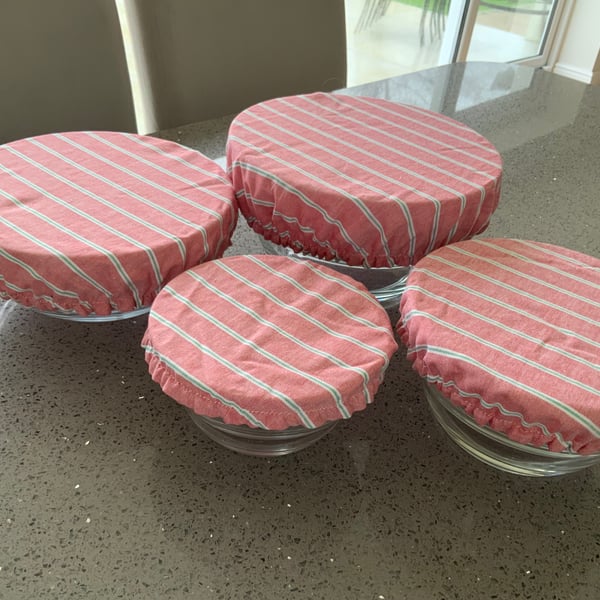 Perfectly Imperfect, Fabric Bowl Covers, Set of 4, Eco Bowl Covers