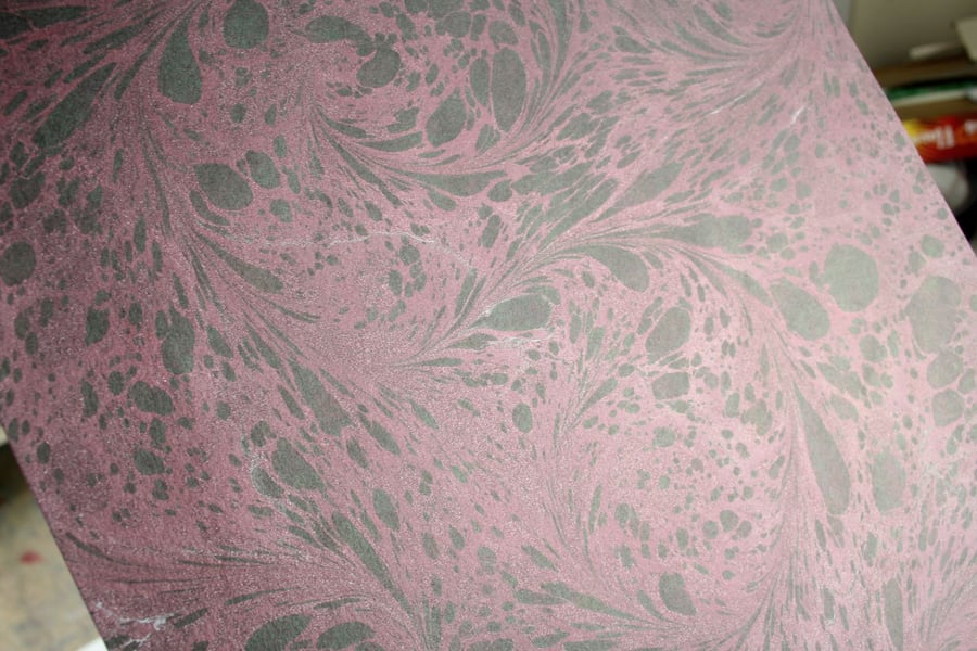 A4 Marbled card sheet for card making and die cutting burgundy black