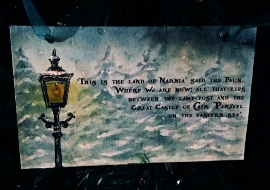 Narnia Lampost Quote Sign - This is the land of Narnia
