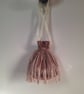 Pink Velvet drawstring pouch, Potli bag with tassel trim. 