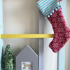 Knitted christmas stocking decorations