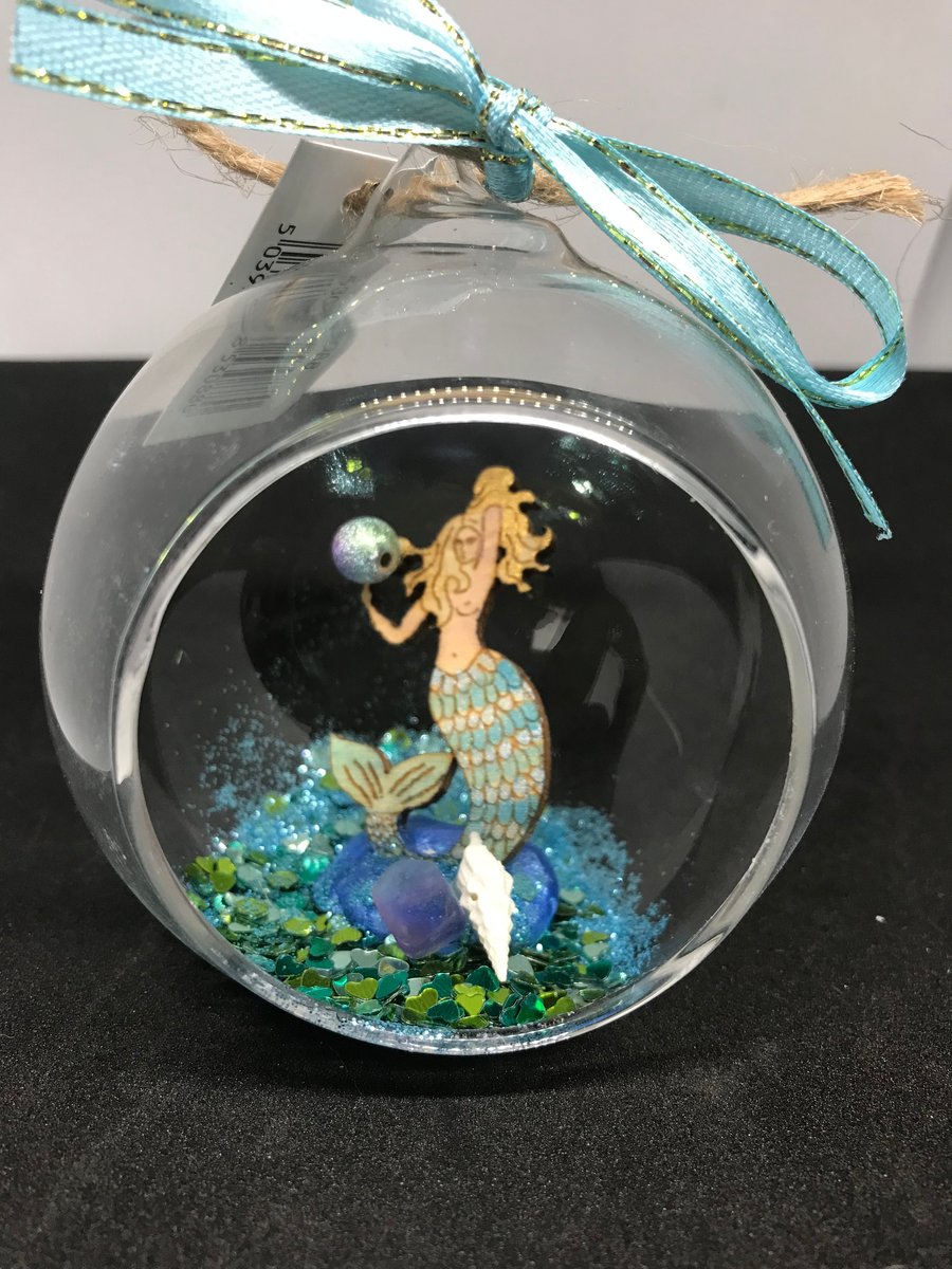 Mermaid Glass Bauble