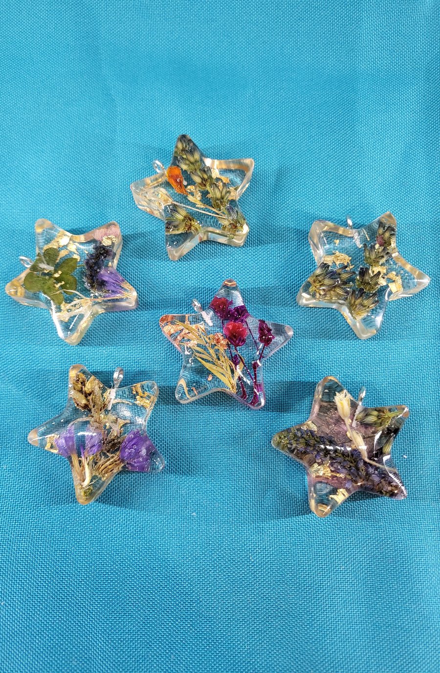 Christmas tree decoration stars, epoxy resin 