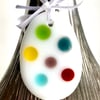 Glass Polka Easter Egg Decoration
