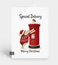 Funny Cute Christmas Card For Him Or Her - Special Delivery