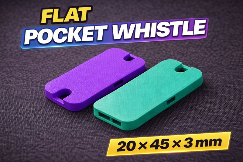 Flat Pocket Whistle - 20 - 45 - 3mm