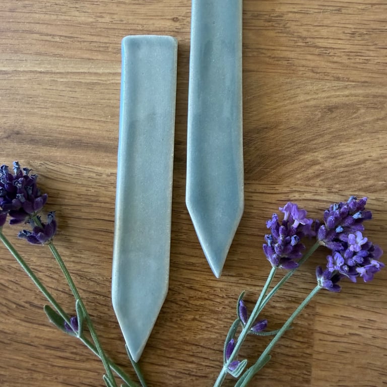 Ceramic plant markers set of two