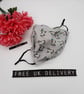 Face mask, large,  3 layer,  washable in grey unicorn  - Image 1