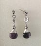 Purple Amethyst wire wrapped earrings  - Image 2