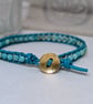 Turquoise sea sediment jasper and leather bracelet  - Image 5