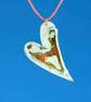 Heart's Blood CopperSilver and Enamel Pendant - Image 1
