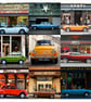 ‘Classic Cars around Glasgow’ Signed square Mounted Print 30 x 30cm FREE DEL