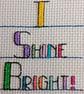 Motivational Quote Wall Hanging - "I Shine Bright" (Colourful)  - Image 2