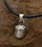 Sterling Silver Acorn Pendant Necklace, 25th Anniversary, Nature Jewellery Gift. - Image 5